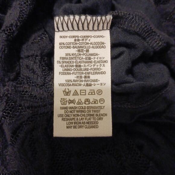 Free People Black Miles Of Lace Fit and Flare Style Dress - Picture 9 of 9